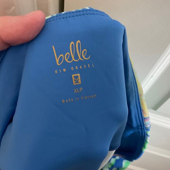 Belle Kim Gravel Tropical Leaf Print Pocket Jogger Leggings - Size XLP - Picture 5 of 7